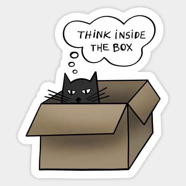 Think Inside The Box 2 Sticker by majoihart